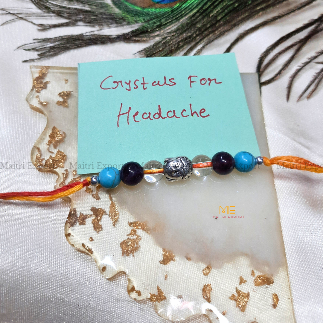 Natural crystal stone purposed rakhi-Maitri Export | Crystals Store