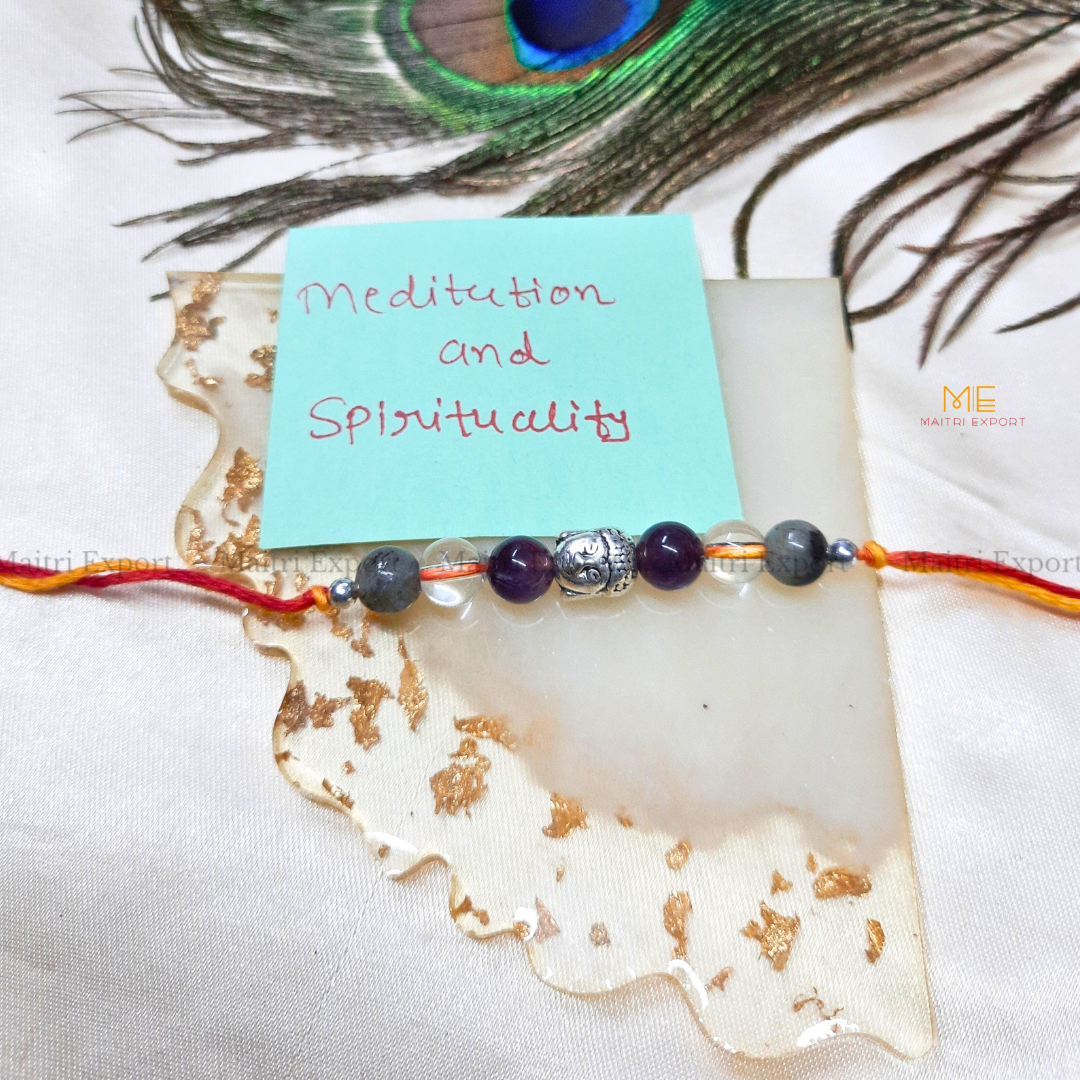 Natural crystal stone purposed rakhi-Maitri Export | Crystals Store