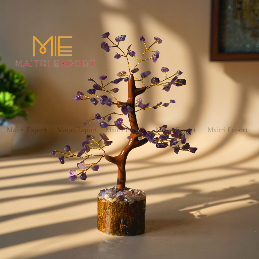 100 Beads natural healing crystal stone tree-Amethyst-Maitri Export | Crystals Store