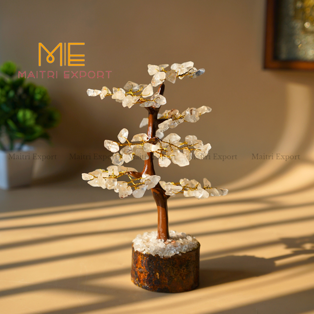 100 Beads natural healing crystal stone tree-clear Quartz-Maitri Export | Crystals Store