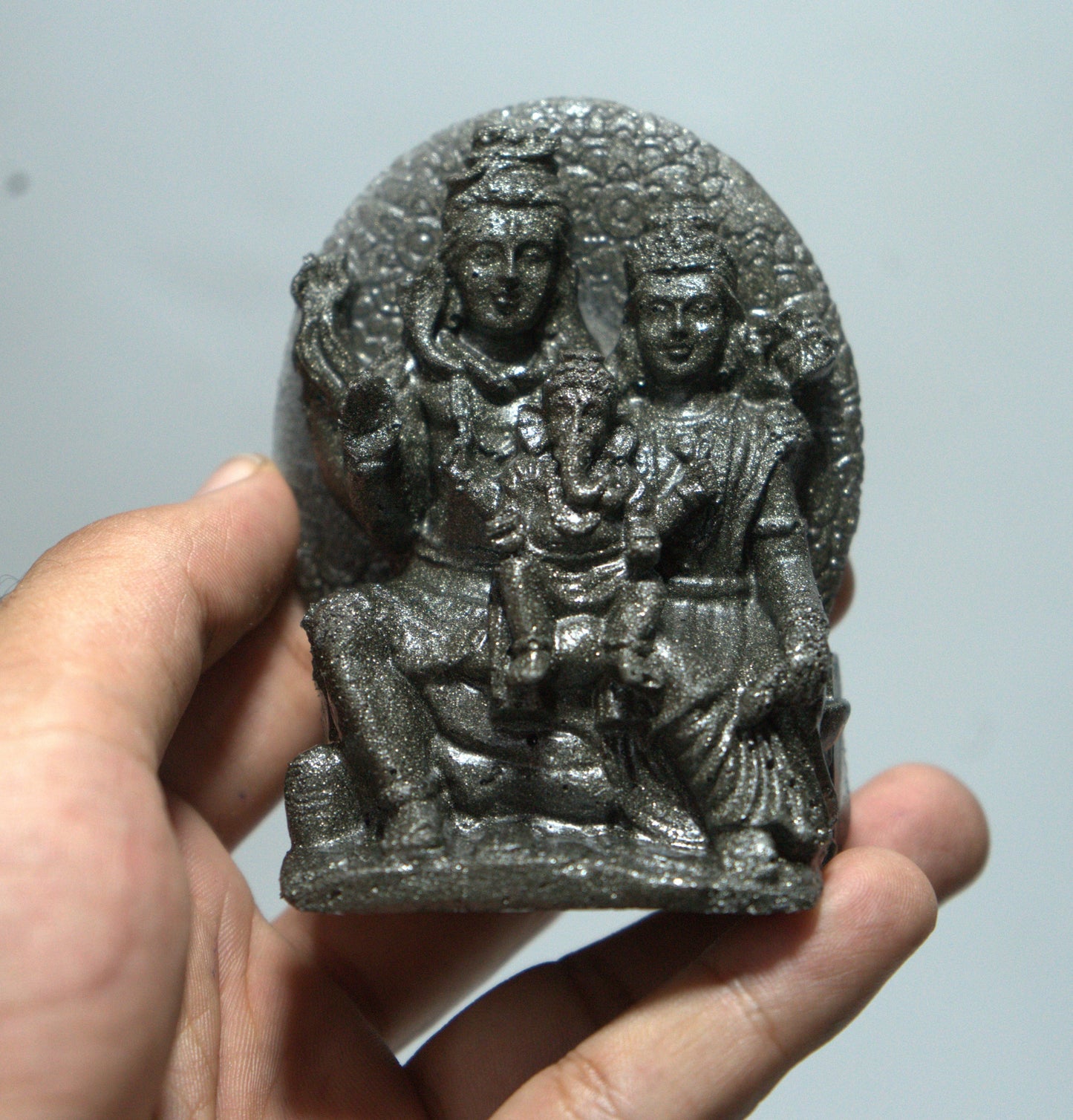 Pyrite organ shiv shakti ganesha murti-Maitri Export | Crystals Store