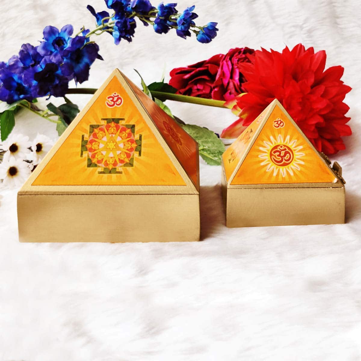 Wish Box-4 Inch Om with Swastik-Maitri Export | Crystals Store
