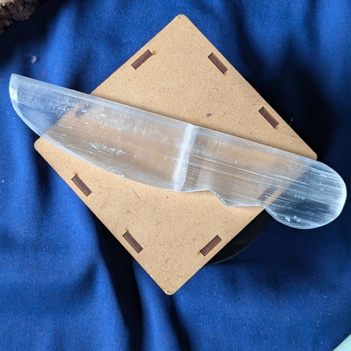 black agate / selenite Knife-Selenite-6 Inch-Maitri Export | Crystals Store