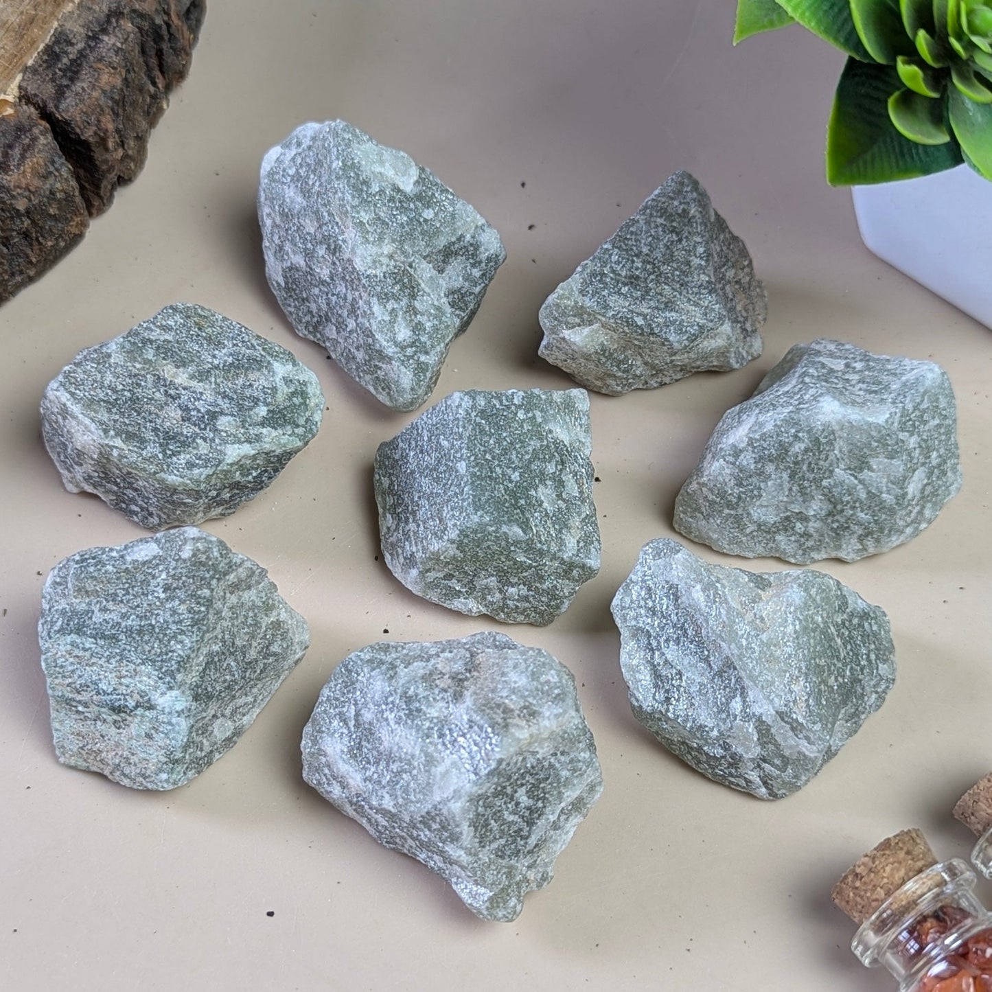 Green aventurine natural stone rough / raw-1 kg-Maitri Export | Crystals Store