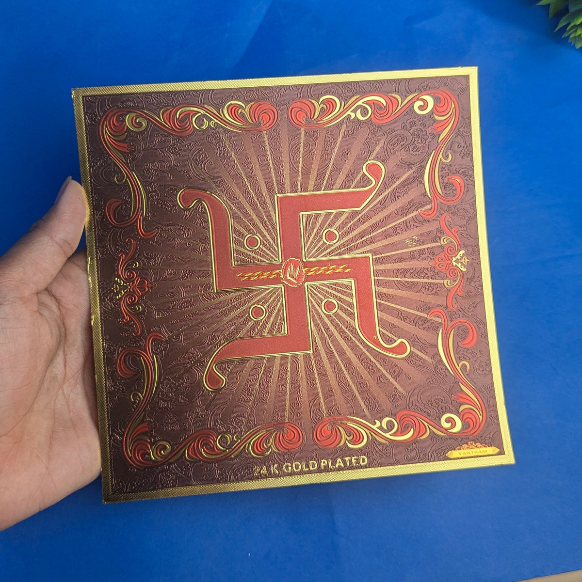 Different Yantras 6 inch-Swastik Yantra-Maitri Export | Crystals Store