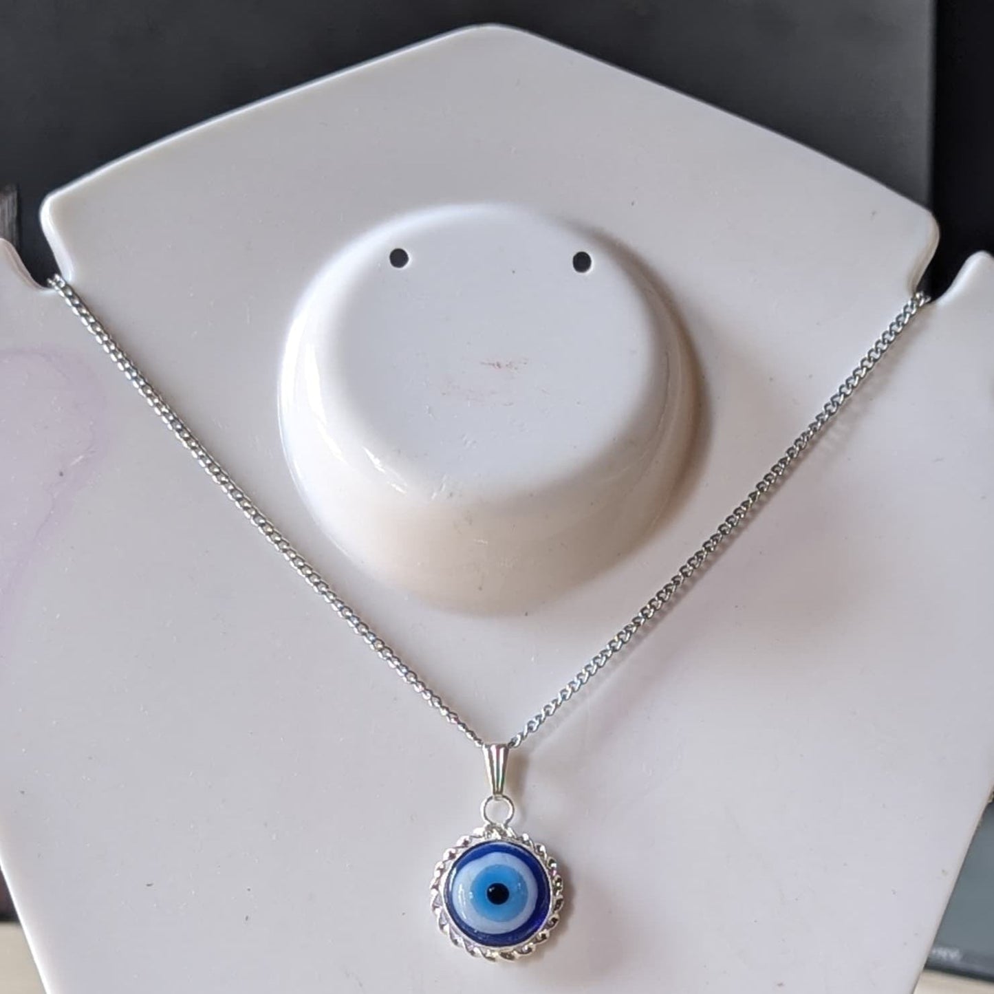 Evil eye round 16mm pendant-Maitri Export | Crystals Store
