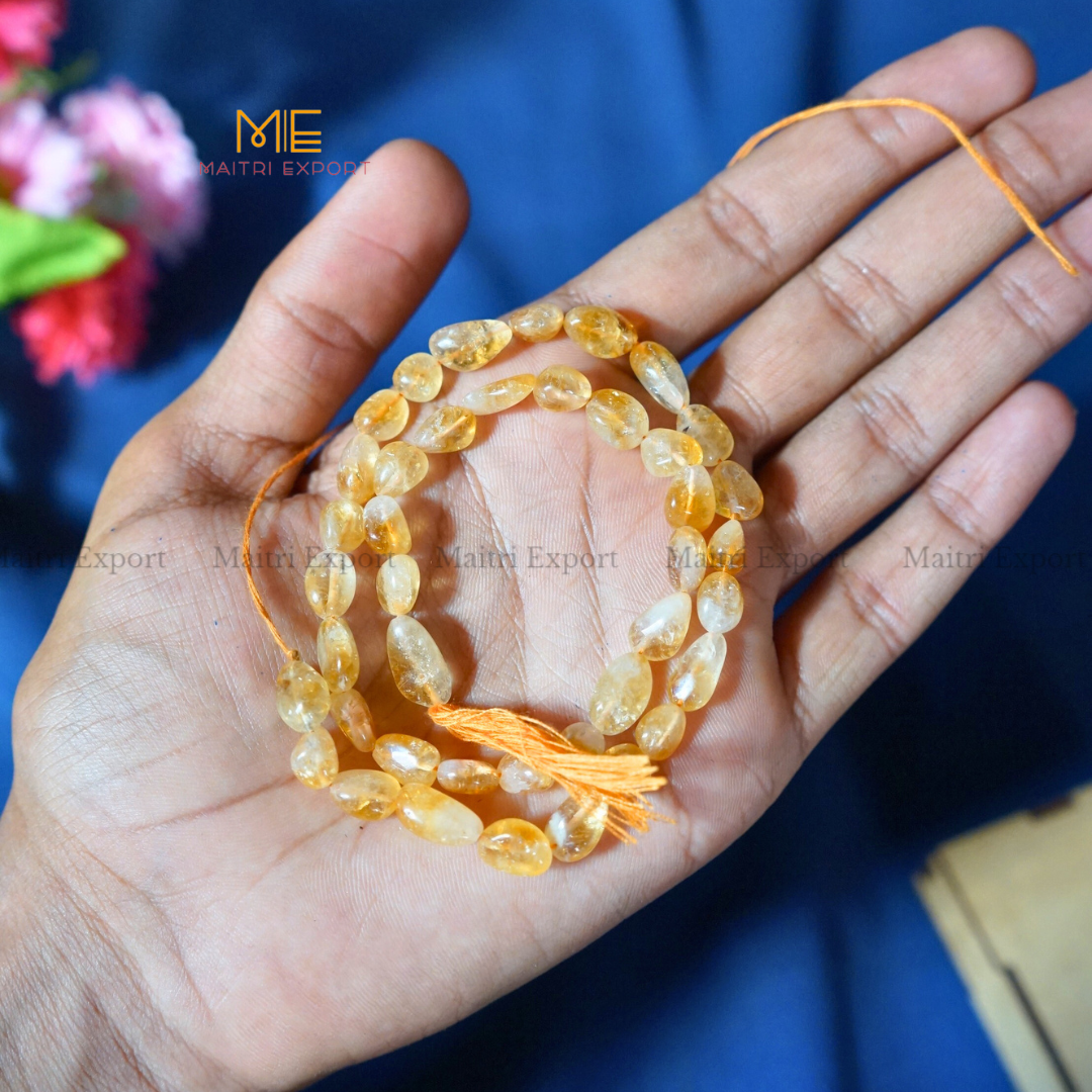 Small Tumble healing Crystal Loose Beads-Citrine-Maitri Export | Crystals Store