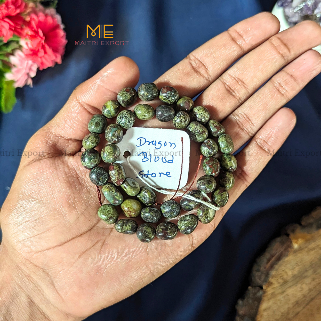 Small Tumble healing Crystal Loose Beads-Dragon Blood Jasper-Maitri Export | Crystals Store