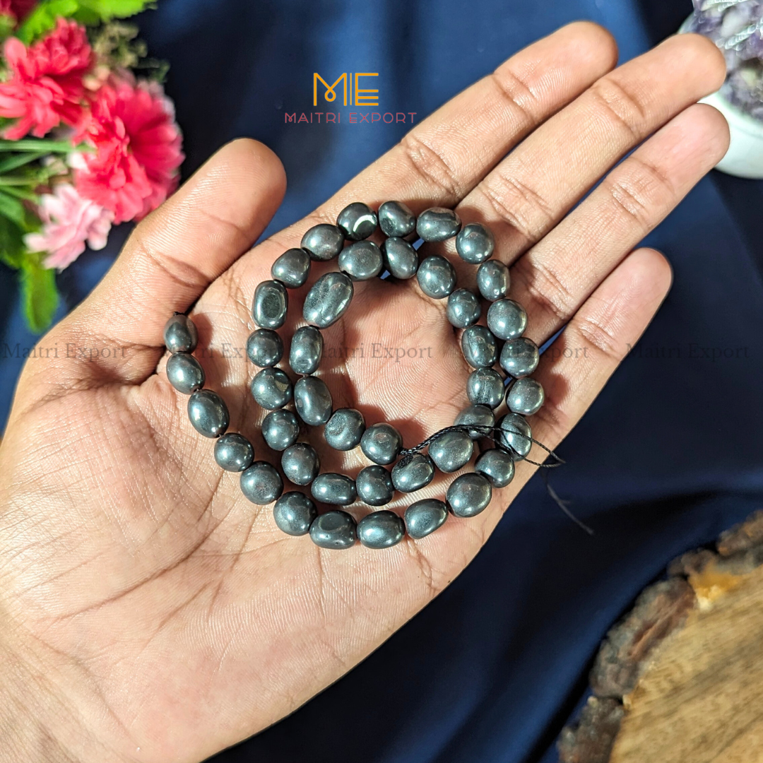 Small Tumble healing Crystal Loose Beads-Hematite-Maitri Export | Crystals Store