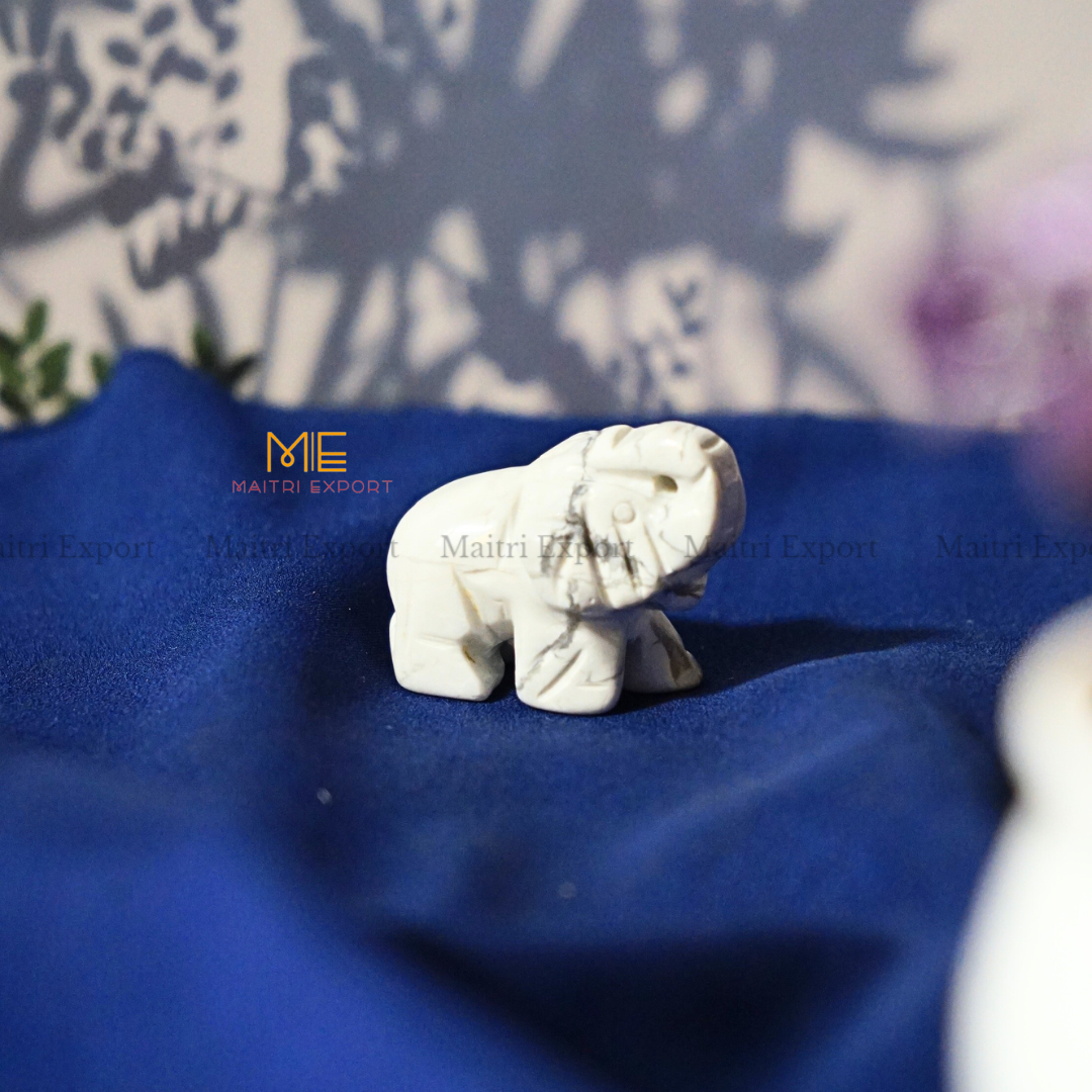 1.5 Inch Elephant Natural Crystal Handcrafted Figurine / Carving-Maitri Export | Crystals Store
