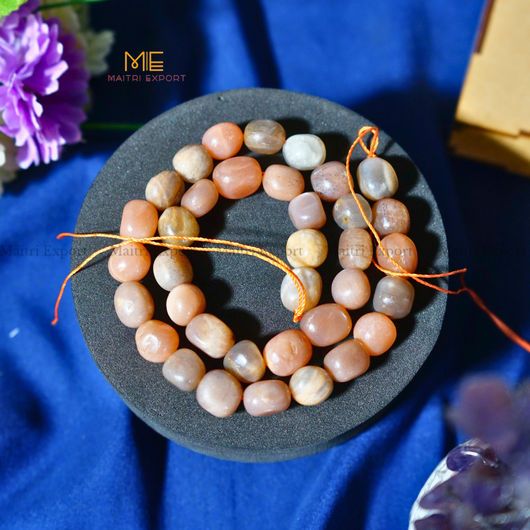 Small Tumble healing Crystal Loose Beads-Multi Moonstone-Maitri Export | Crystals Store