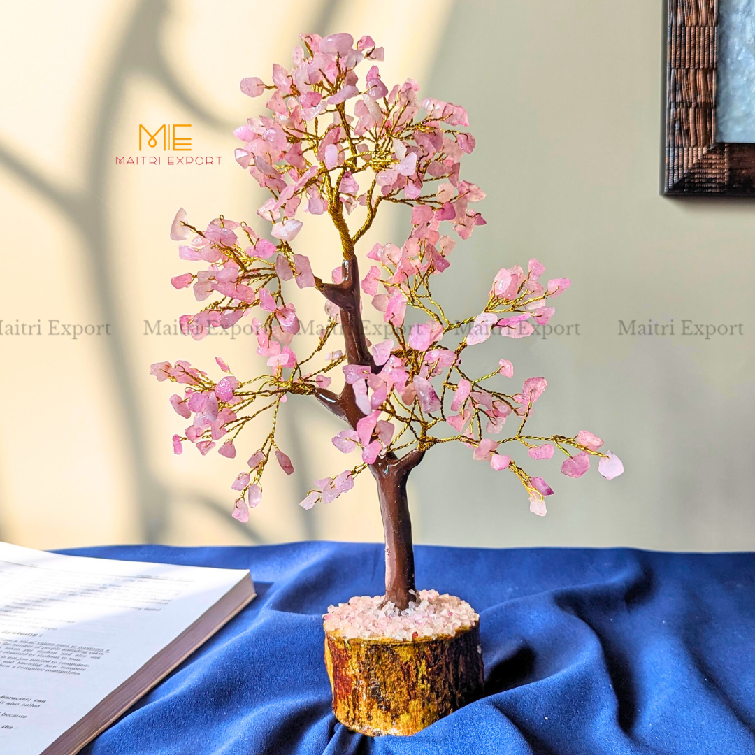 300 Beads Chips Crystal Stone Tree-Rose Quartz-Maitri Export | Crystals Store
