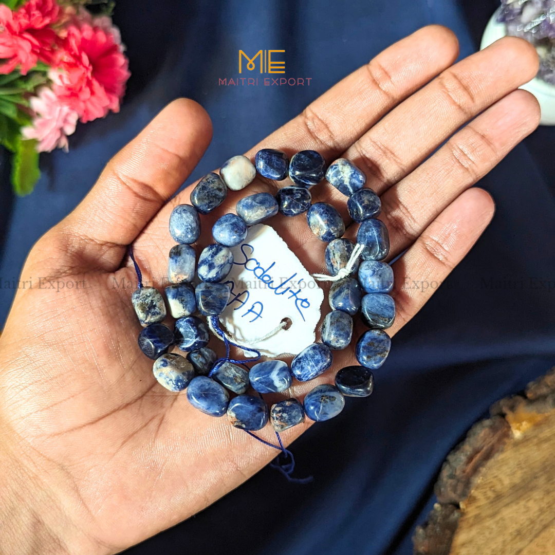 Small Tumble healing Crystal Loose Beads-Sodalite AAA-Maitri Export | Crystals Store