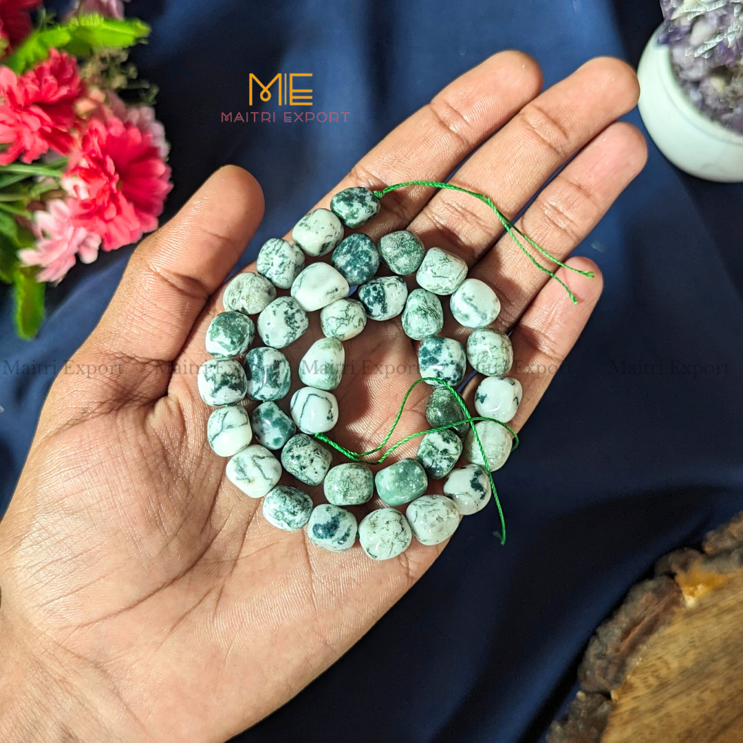 Small Tumble healing Crystal Loose Beads-Tree Agate-Maitri Export | Crystals Store