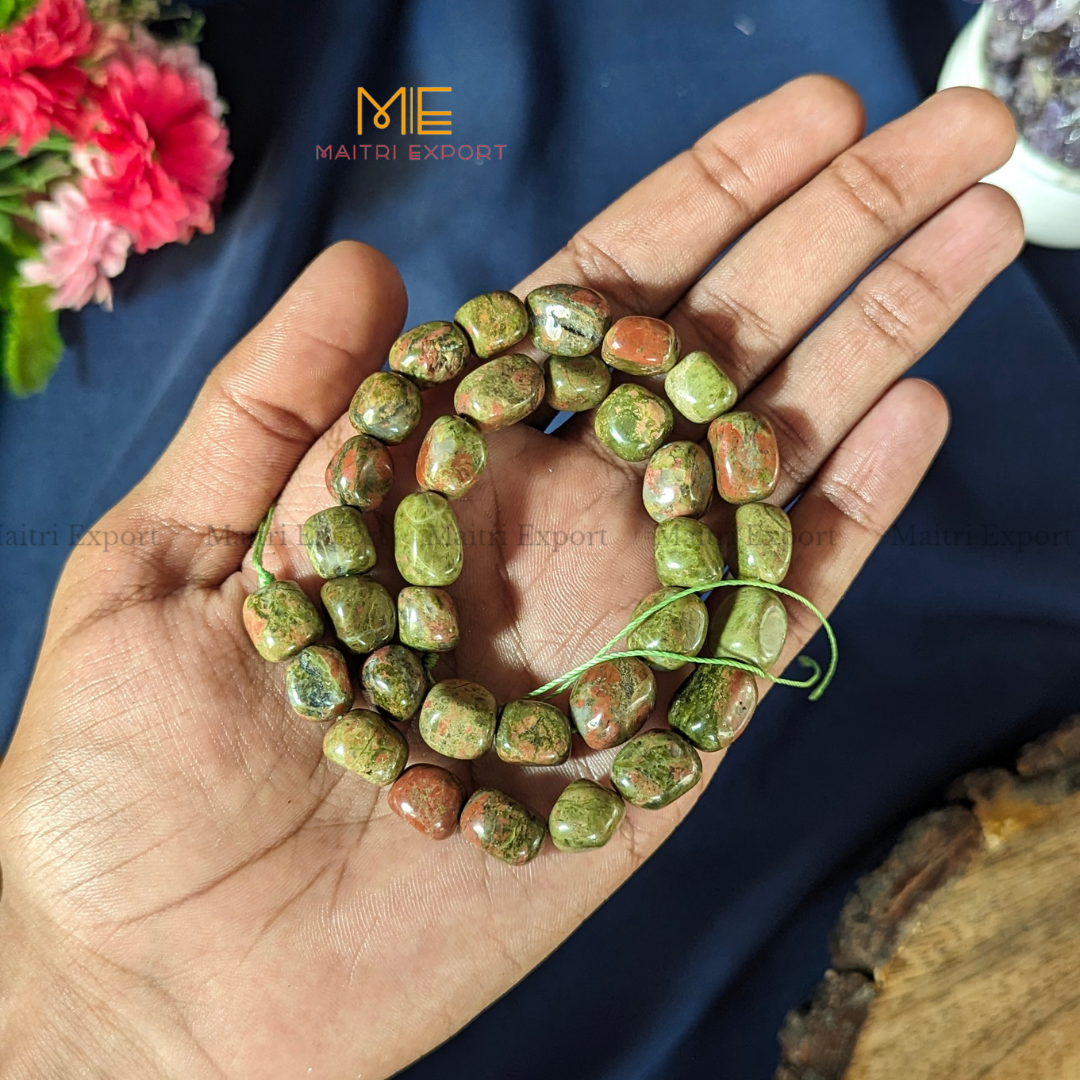 Small Tumble healing Crystal Loose Beads-Unakite-Maitri Export | Crystals Store