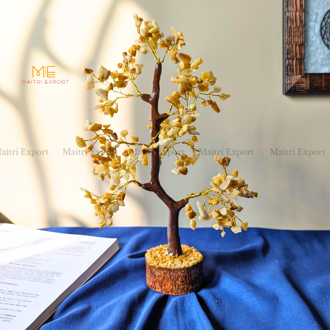 300 Beads Chips Crystal Stone Tree-Yellow Aventurine-Maitri Export | Crystals Store