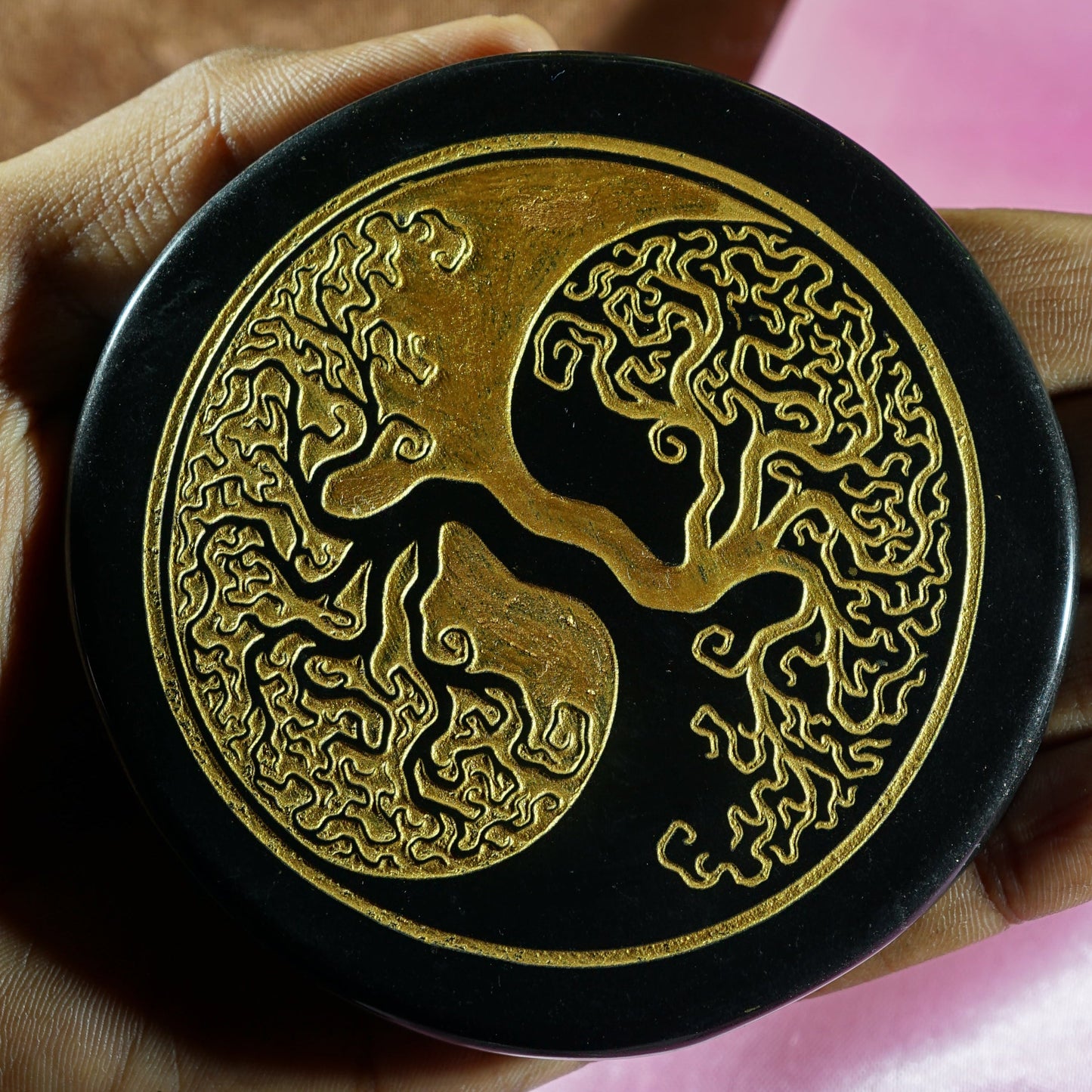 Black 3 Inch Carving Plate