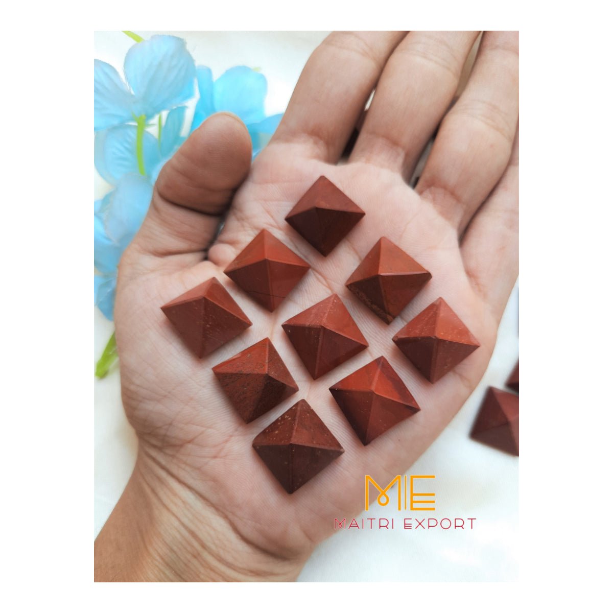 Crystal stone pyramids, mini ( 0.5 inch )-Red Jasper-Maitri Export | Crystals Store