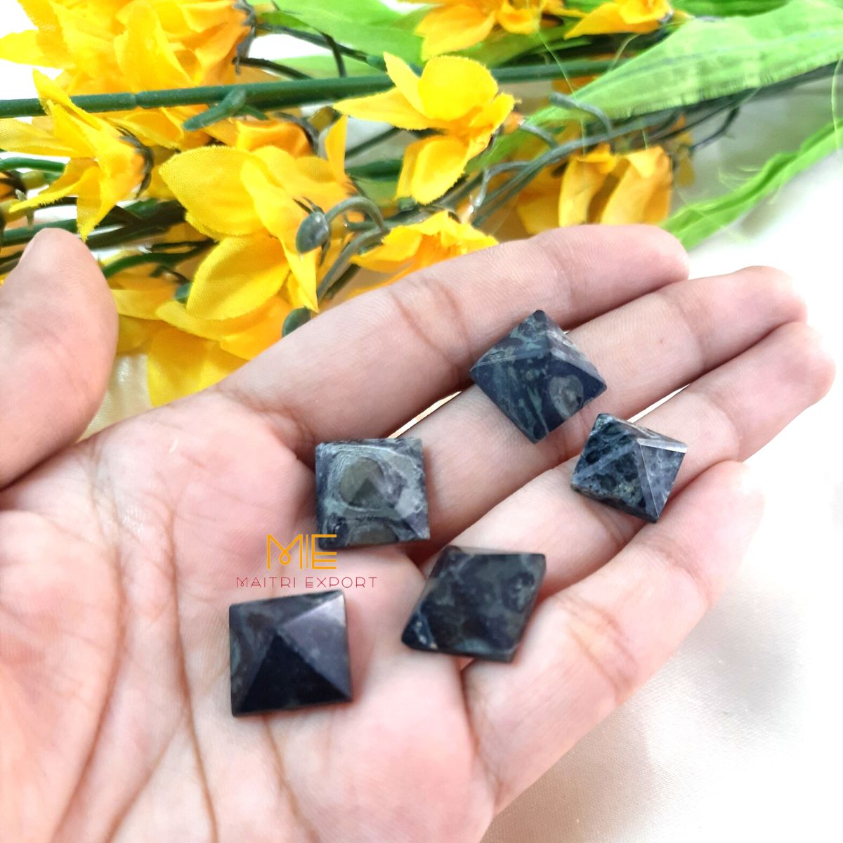 Crystal stone pyramids, mini ( 0.5 inch )-Kambaba Jasper-Maitri Export | Crystals Store