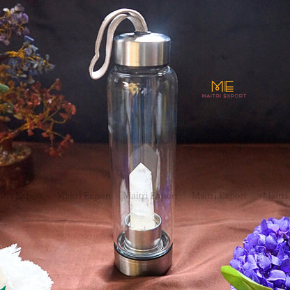 Natural Healing Stone Wand Crystal Infused Elixir Bottle-Clear quartz-Maitri Export | Crystals Store