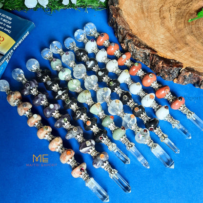 Natural stone tumble shaped stick wands-Maitri Export | Crystals Store