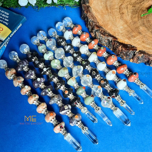 Natural stone tumble shaped stick wands-Maitri Export | Crystals Store