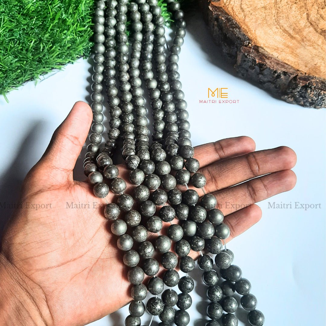 10mm round loose crystal beads strand / string-Pyrite-Maitri Export | Crystals Store