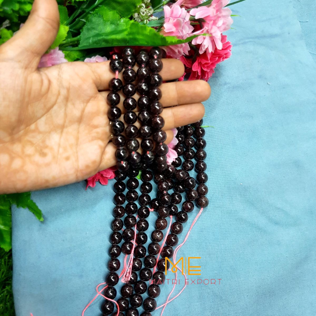 10mm round loose crystal beads strand / string-Garnet-Maitri Export | Crystals Store