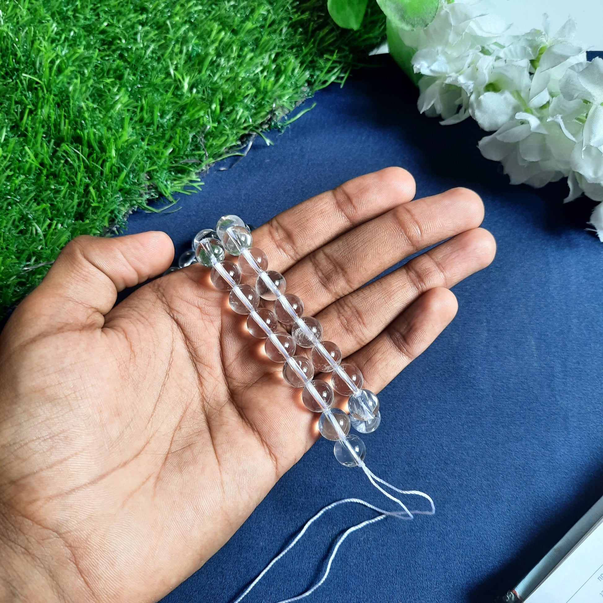 10mm round loose crystal beads strand / string-Clear quartz-Maitri Export | Crystals Store