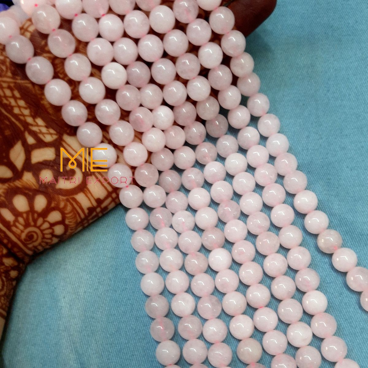 10mm round loose crystal beads strand / string-Rose Quartz-Maitri Export | Crystals Store