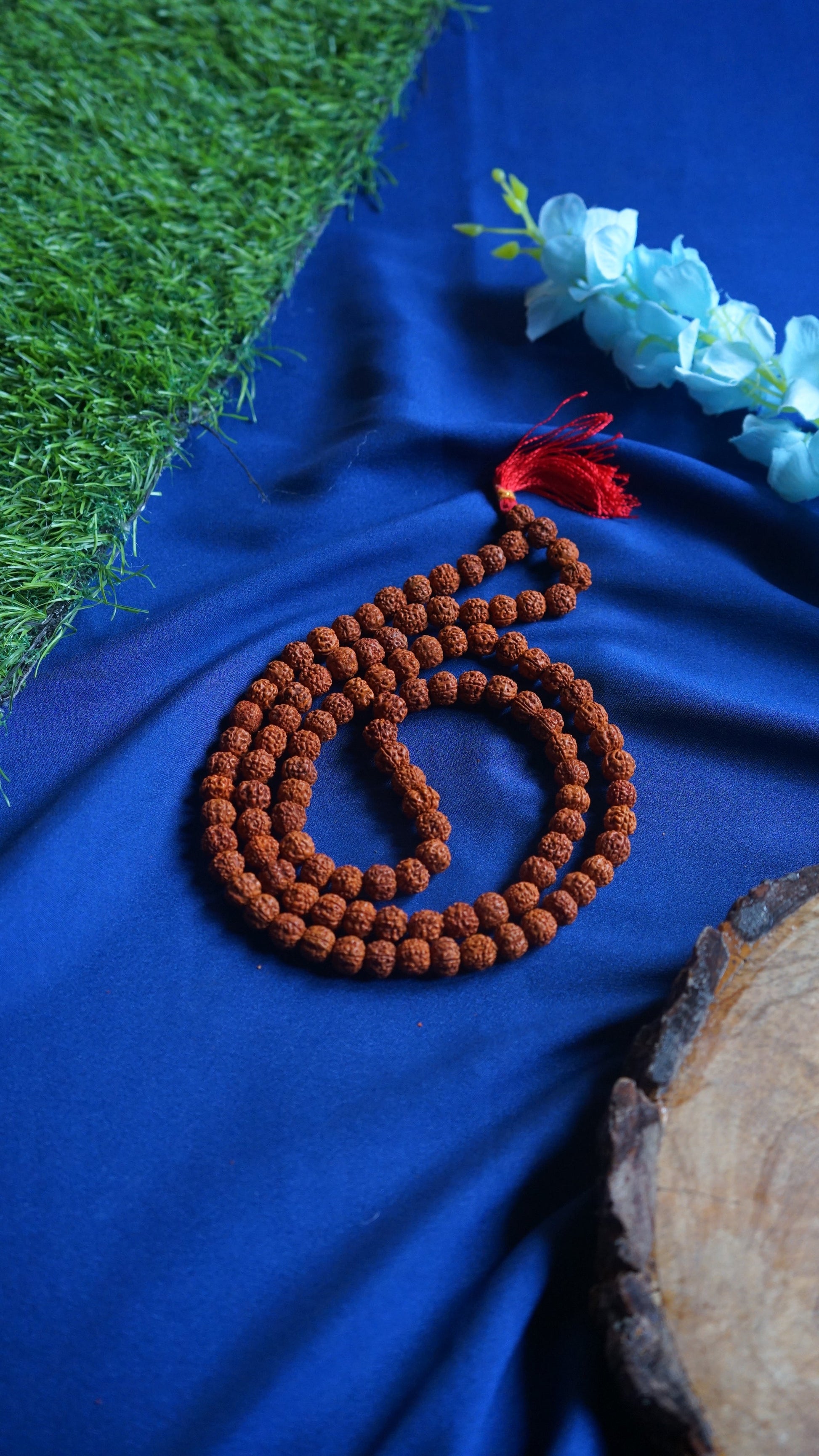 Rudraksh mala 109 beads-10mm-Simple-Maitri Export | Crystals Store