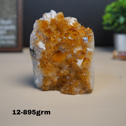 Citrine Geode Cluster from Brazil-12 - 895gm-Maitri Export | Crystals Store