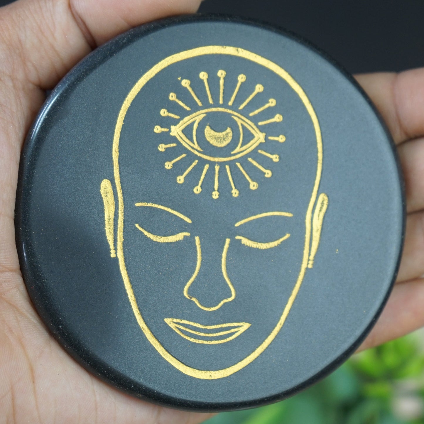 Black 3 Inch Carving Plate