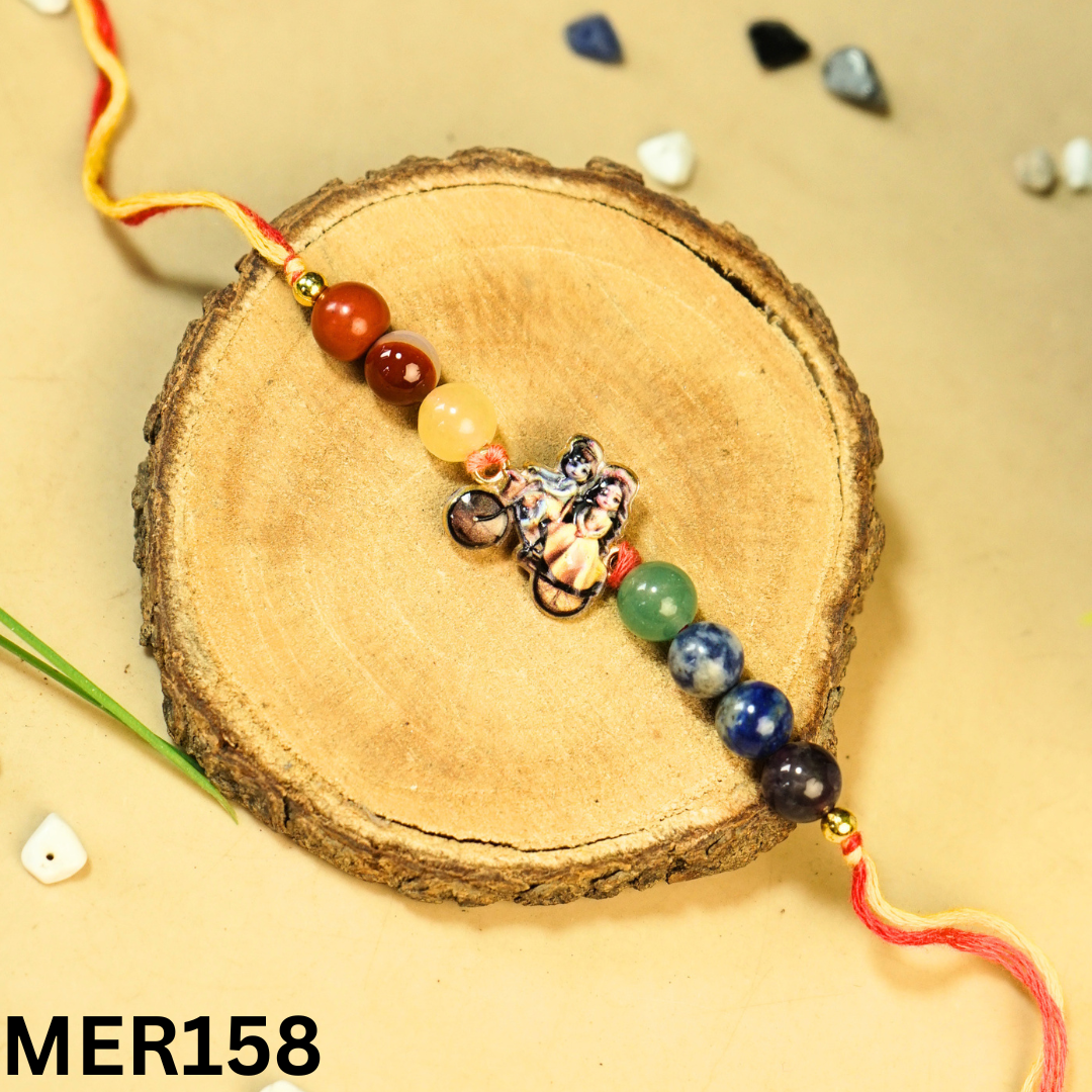 7 chakra stones with kids cartoon charms rakhi.-Krishna No.8 [MER158]-Maitri Export | Crystals Store