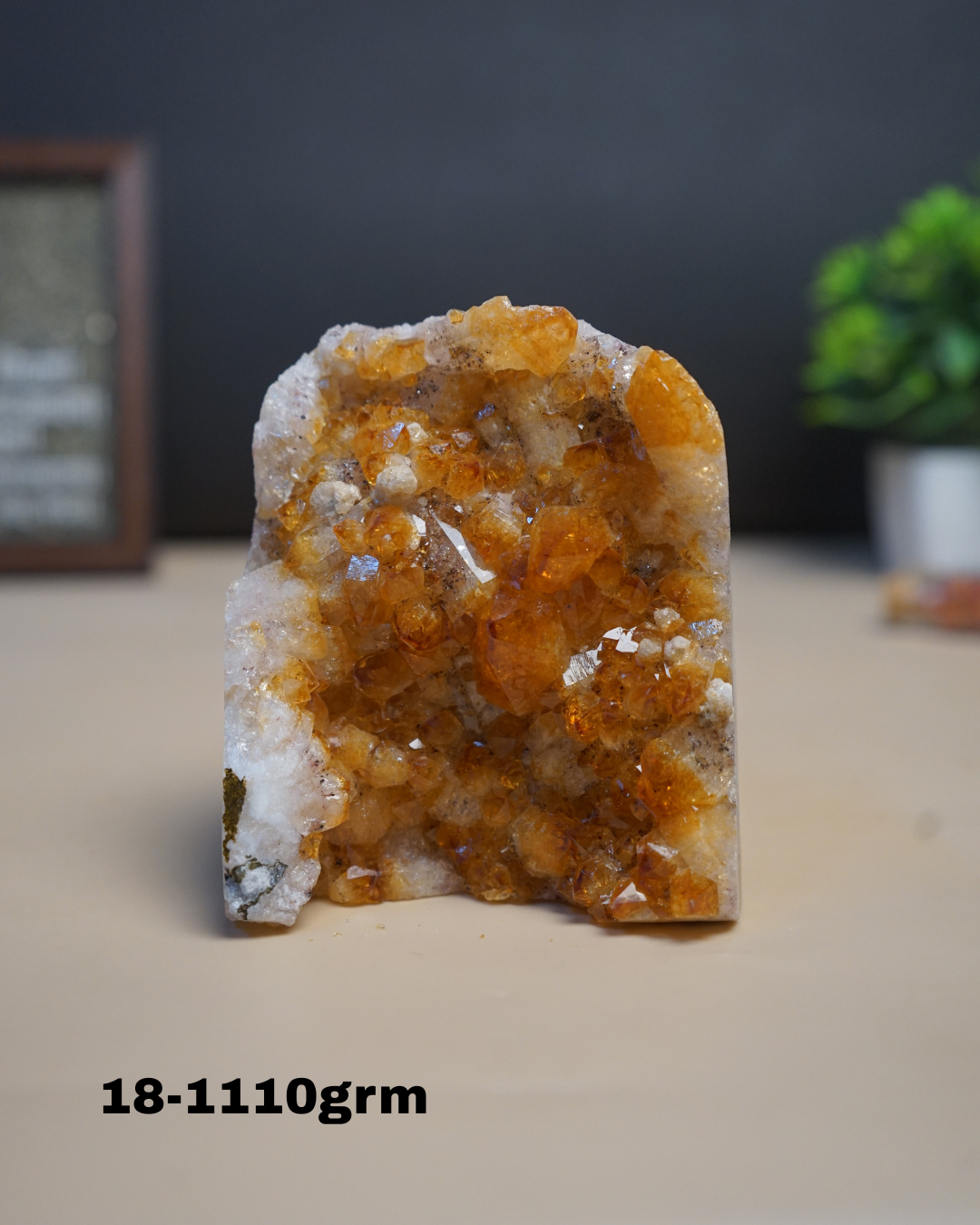 Citrine Geode Cluster from Brazil-18 -1110gm-Maitri Export | Crystals Store