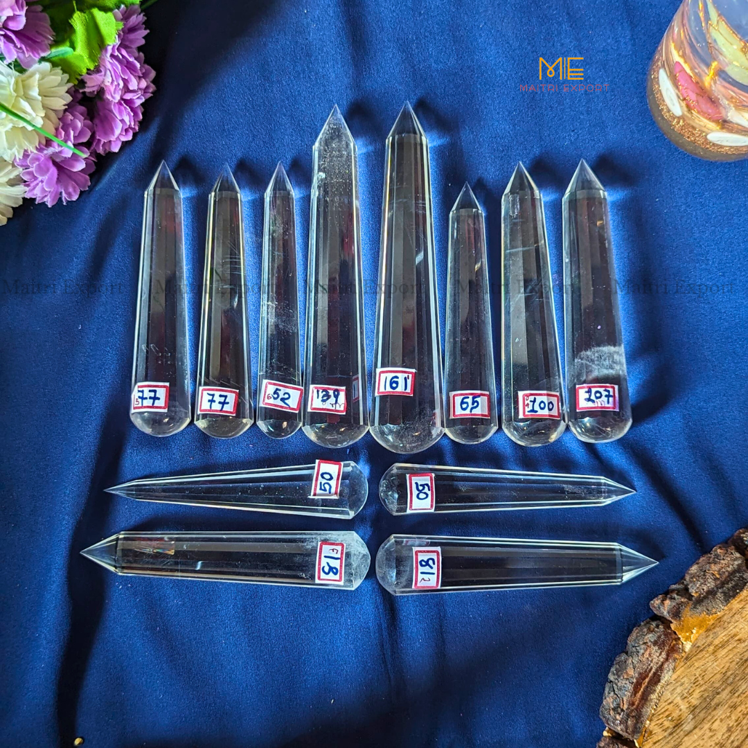 Clear quartz natural wand-Maitri Export | Crystals Store