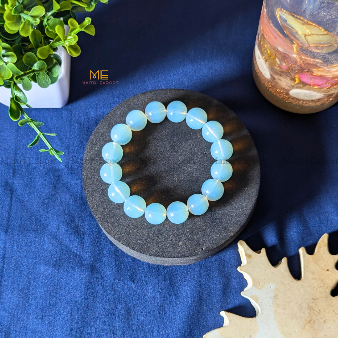 Natural Crystal Healing Stone 12mm Bracelet-Maitri Export | Crystals Store