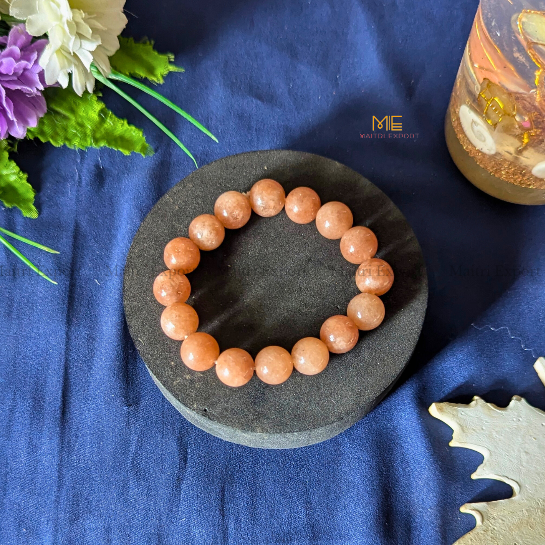 Natural Crystal Healing Stone 12mm Bracelet-Maitri Export | Crystals Store