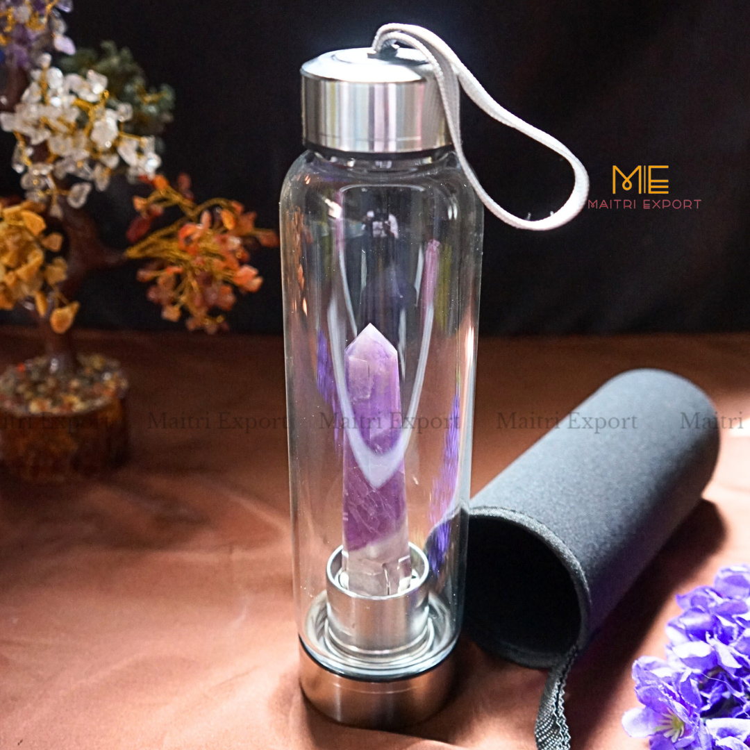 Natural Healing Stone Wand Crystal Infused Elixir Bottle-Maitri Export | Crystals Store