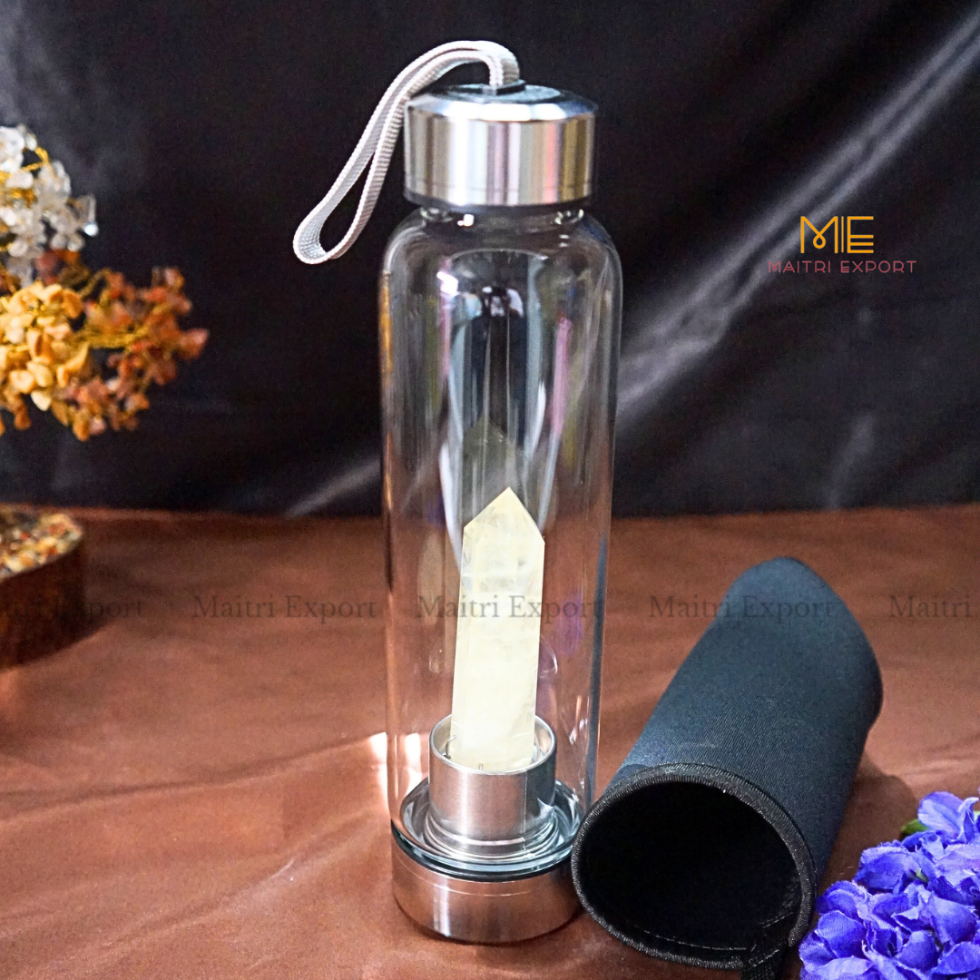 Natural Healing Stone Wand Crystal Infused Elixir Bottle-Maitri Export | Crystals Store