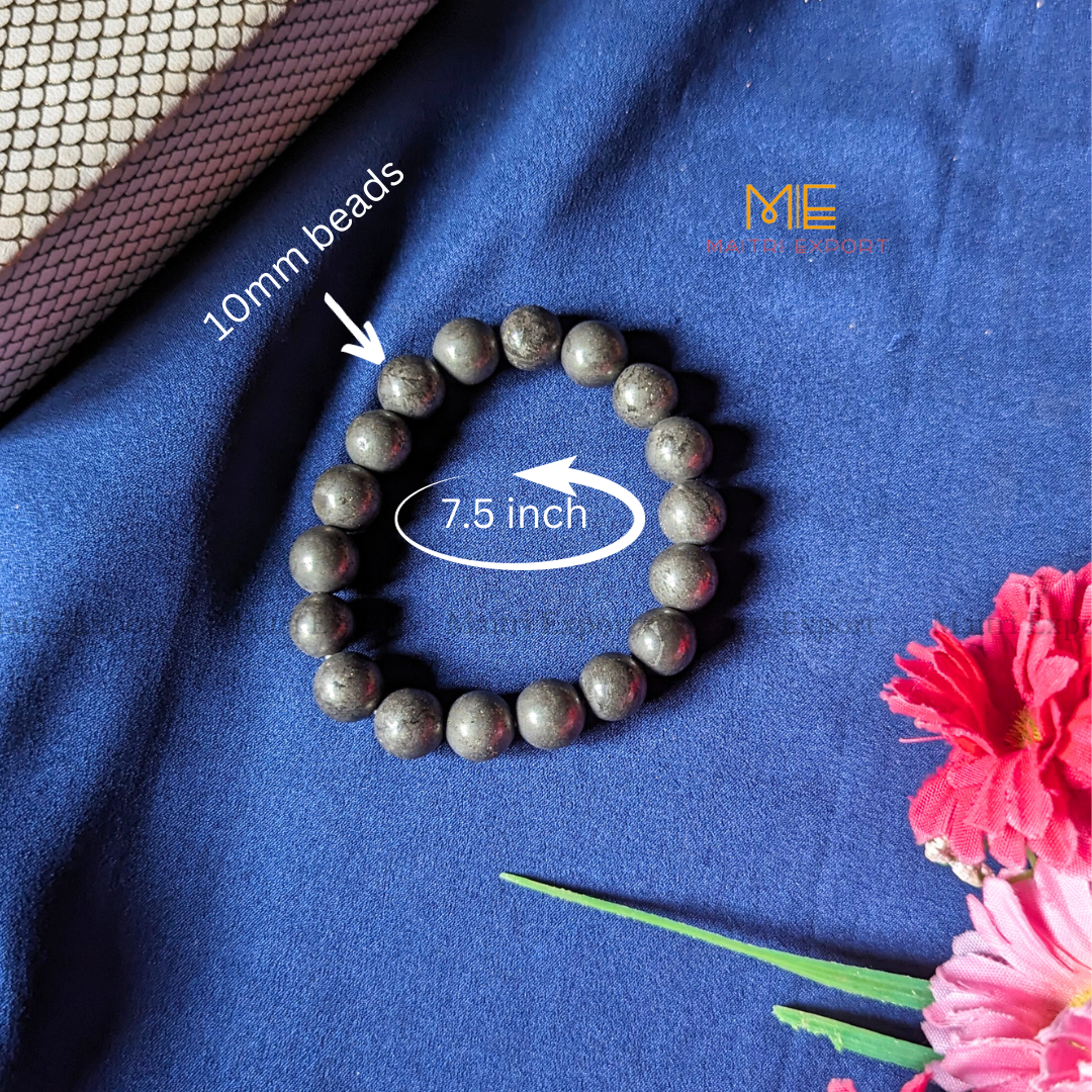 Pyrite Natural Crystal Healing Bracelet-Maitri Export | Crystals Store