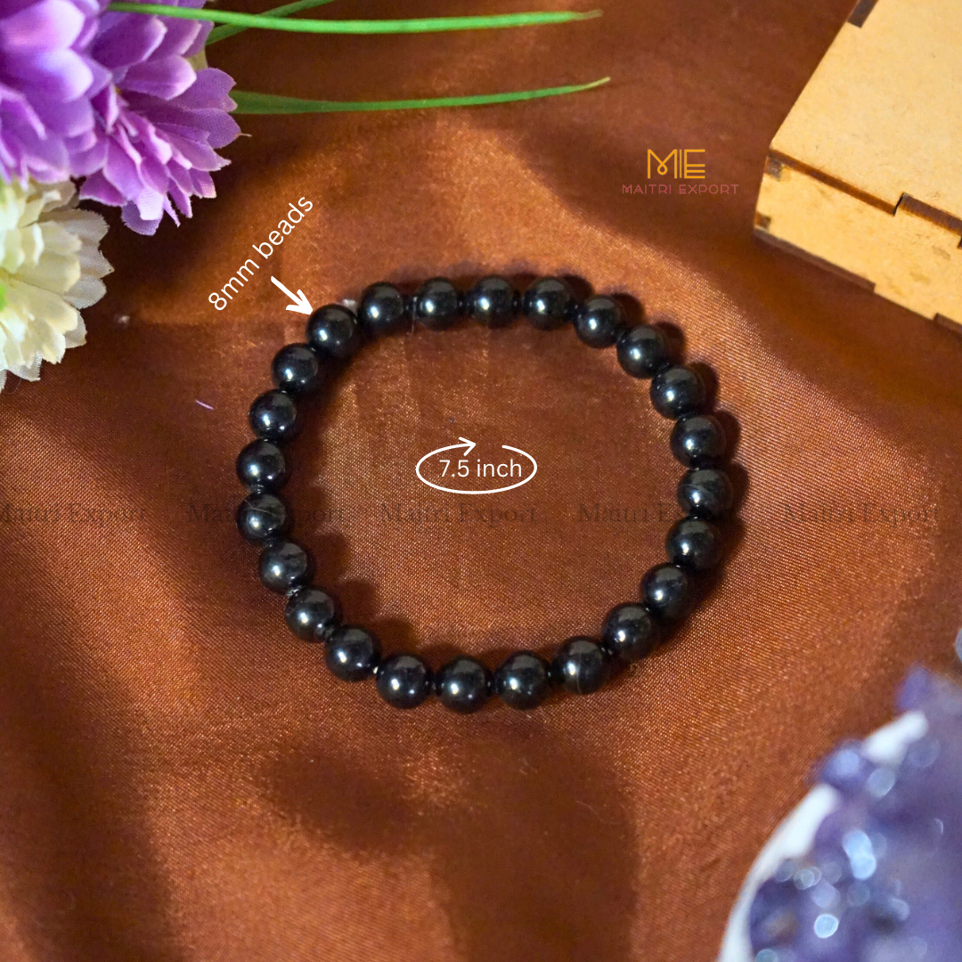 Black Onyx Natural Crystal Healing Bracelet-Maitri Export | Crystals Store