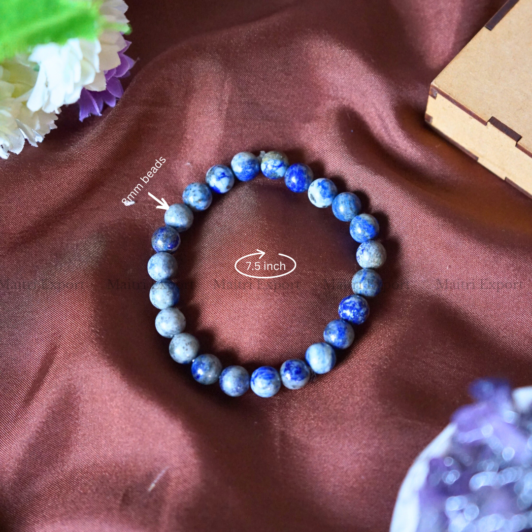 Lapis Lazuli Natural Crystal Healing Bracelet-Maitri Export | Crystals Store