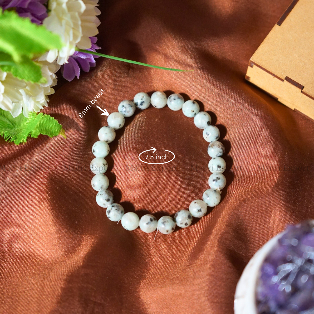 Kiwi Jasper 8mm Natural Crystal Healing Bracelet-Maitri Export | Crystals Store