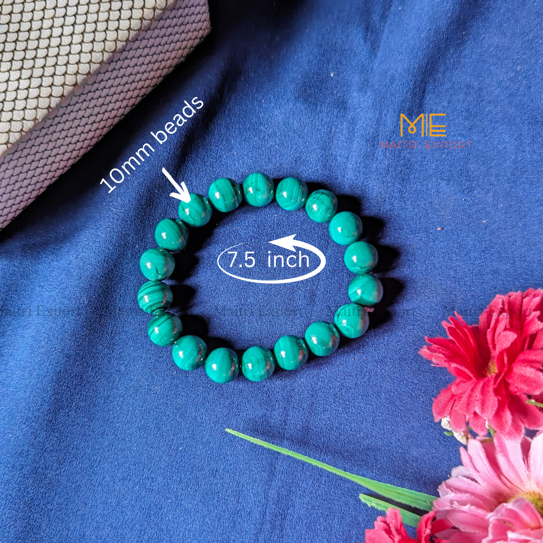 Malachite Natural Crystal Healing Bracelet-Maitri Export | Crystals Store