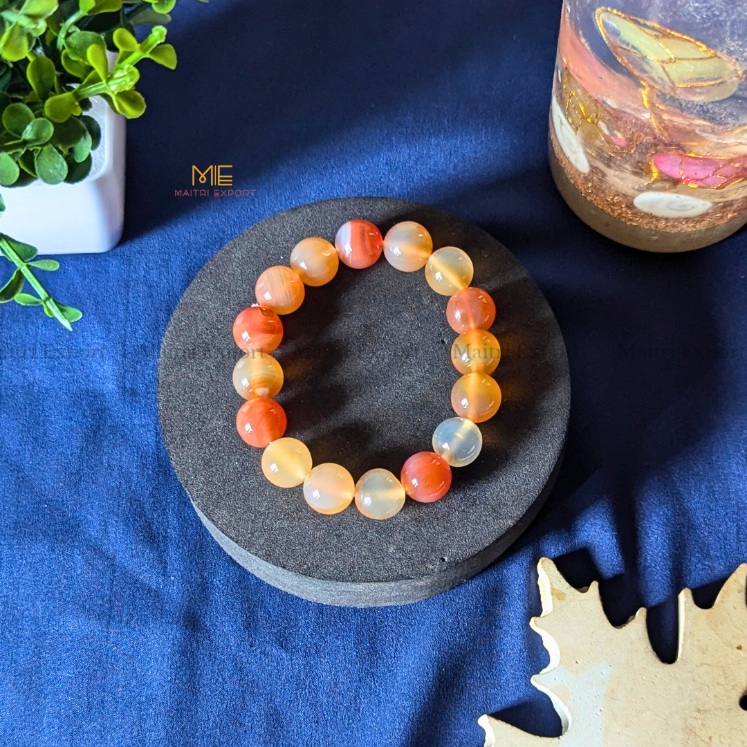Natural Crystal Healing Stone 12mm Bracelet-Maitri Export | Crystals Store