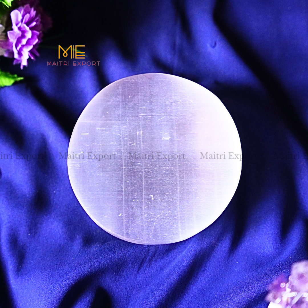 Natural selenite stone different shapes plain plate-Maitri Export | Crystals Store