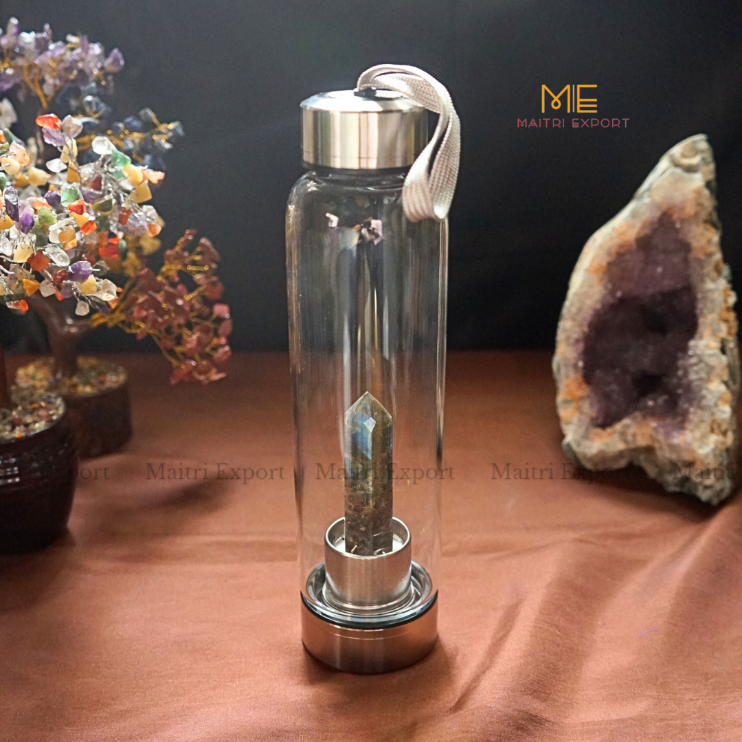 Natural Healing Stone Wand Crystal Infused Elixir Bottle-Maitri Export | Crystals Store