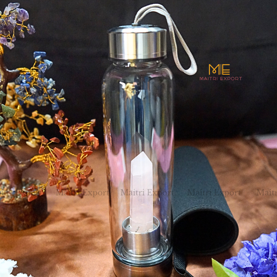 Natural Healing Stone Wand Crystal Infused Elixir Bottle-Maitri Export | Crystals Store