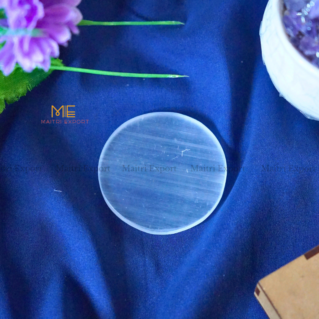 Natural selenite stone different shapes plain plate-Maitri Export | Crystals Store